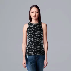 Simply Vera Vera Wang Essential Tank 20 Simply Vera Vera Wang Essential Tank -Simply Vera Vera Wang Shop 5518644 Wavy Dye Stripe