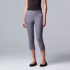 Petite Simply Vera Vera Wang Simply Modern Capri Pants -Simply Vera Vera Wang Shop 5522068 Metallic Pewter