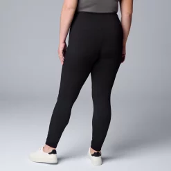 Plus Size Simply Vera Vera Wang Live-In High Rise Shaping Leggings -Simply Vera Vera Wang Shop 5526441 ALT