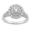 Simply Vera Vera Wang 14k White Gold 1 Carat T.W. Round Cut Diamond Cluster Engagement Ring -Simply Vera Vera Wang Shop 5529329