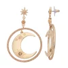 Simply Vera Vera Wang Gold Tone Simulated Crystal Moon Orbital Earrings -Simply Vera Vera Wang Shop 5553367