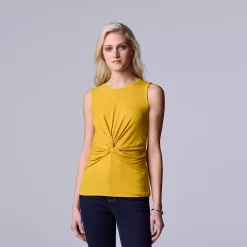 Women's Simply Vera Vera Wang Twist-Front Tank -Simply Vera Vera Wang Shop 5561348 Golden Ticket