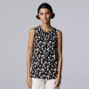 Women's Simply Vera Vera Wang Shirred Tank -Simply Vera Vera Wang Shop 5561492 Mini Shadow Stems