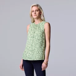 Women's Simply Vera Vera Wang Shirred Tank -Simply Vera Vera Wang Shop 5561492 Textured Skin