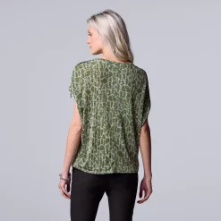 Women's Simply Vera Vera Wang Ruched-Shoulder Dolman Tee -Simply Vera Vera Wang Shop 5561866 ALT
