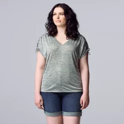 Women's Simply Vera Vera Wang Ruched-Shoulder Dolman Tee -Simply Vera Vera Wang Shop 5561866 Chalk Hill