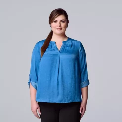 Plus Size Simply Vera Vera Wang Roll-Tab Popover Top 20 Plus Size Simply Vera Vera Wang Roll-Tab Popover Top -Simply Vera Vera Wang Shop 5564678 Vienna Stream