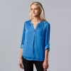 Petite Simply Vera Vera Wang Roll-Tab Popover Top -Simply Vera Vera Wang Shop 5568169 Vienna Stream