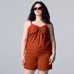 Women's Simply Vera Vera Wang High-Rise Paperbag Waist Shorts 9 Women's Simply Vera Vera Wang High-Rise Paperbag Waist Shorts -Simply Vera Vera Wang Shop 5568343 ALT2