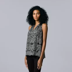 Women's Simply Vera Vera Wang Pleated Tank -Simply Vera Vera Wang Shop 5568467 Floral Lace