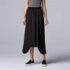 Women's Simply Vera Vera Wang Sharkbite-Hem Midi Skirt -Simply Vera Vera Wang Shop 5569451 Vera Black