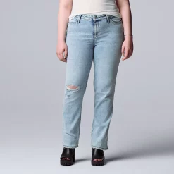 Women's Simply Vera Vera Wang Relaxed Straight Jeans -Simply Vera Vera Wang Shop 5576607 ALT2