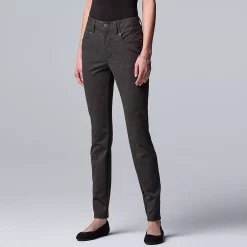 Simply Vera Vera Wang Shop 18 Petite Simply Vera Vera Wang High-Waisted Seamed Ponte Skinny Pants