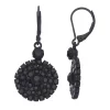 Simply Vera Vera Wang Black Circle Stone Drop Earrings