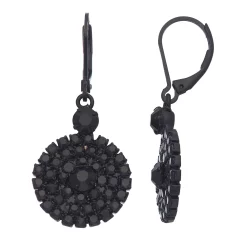 Simply Vera Vera Wang Black Circle Stone Drop Earrings
