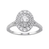 Simply Vera Vera Wang 14k White Gold 3/4 Carat Diamond Cluster Engagement Ring