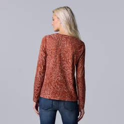 Women's Simply Vera Vera Wang Textured Crewneck Tee 25 Women's Simply Vera Vera Wang Textured Crewneck Tee -Simply Vera Vera Wang Shop 5684498 ALT