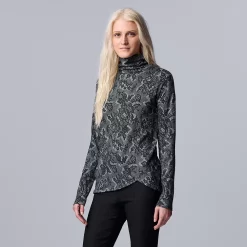 Simply Vera Vera Wang Shop 14 Petite Simply Vera Vera Wang Cozy Asymmetrical-Hem Turtleneck