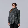 Plus Size Simply Vera Vera Wang Cozy Asymmetrical-Hem Top -Simply Vera Vera Wang Shop 5690726 Graphic Lace C