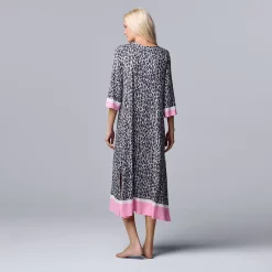 Women's Simply Vera Vera Wang 3/4 Sleeve Maxi Caftan -Simply Vera Vera Wang Shop 5702045 ALT