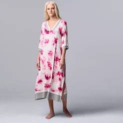Women's Simply Vera Vera Wang 3/4 Sleeve Maxi Caftan