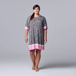 Plus Size Simply Vera Vera Wang Short Sleeve Sleepshirt