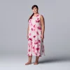 Plus Size Simply Vera Vera Wang Maxi Chemise -Simply Vera Vera Wang Shop 5702047 Lt Pink Floral