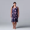 Plus Size Simply Vera Vera Wang Midi Chemise -Simply Vera Vera Wang Shop 5702048 Blazer Floral