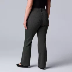 Plus Size Simply Vera Vera Wang High-Rise Ponte Bootcut -Simply Vera Vera Wang Shop 5716885 ALT