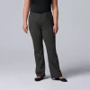 Plus Size Simply Vera Vera Wang High-Rise Ponte Bootcut -Simply Vera Vera Wang Shop 5716885 Cannonball Texture