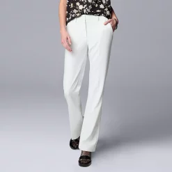 Women's Simply Vera Vera Wang High-Rise Flare Pants -Simply Vera Vera Wang Shop 5750806 Modern White
