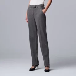 Women's Simply Vera Vera Wang High-Rise Slim Straight Pants 16 Women's Simply Vera Vera Wang High-Rise Slim Straight Pants -Simply Vera Vera Wang Shop 5750807 ALT4