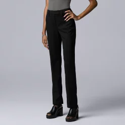 Women's Simply Vera Vera Wang High-Rise Slim Straight Pants 13 Women's Simply Vera Vera Wang High-Rise Slim Straight Pants -Simply Vera Vera Wang Shop 5750807 Black