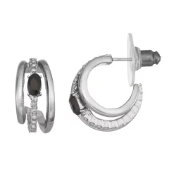 Simply Vera Vera Wang 3 Row Hoop Earrings