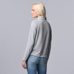 Women's Simply Vera Vera Wang Cozy Knot-Front Top 13 Women's Simply Vera Vera Wang Cozy Knot-Front Top -Simply Vera Vera Wang Shop 5790635 ALT