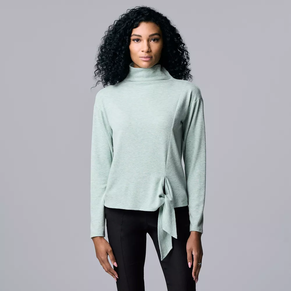 Women's Simply Vera Vera Wang Cozy Knot-Front Top 7 Women's Simply Vera Vera Wang Cozy Knot-Front Top - Image 5