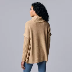 Women's Simply Vera Vera Wang Traveling Cable-Knit Poncho Sweater 11 Women's Simply Vera Vera Wang Traveling Cable-Knit Poncho Sweater -Simply Vera Vera Wang Shop 5797212 ALT