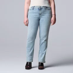 Women's Simply Vera Vera Wang Relaxed Straight-Leg Jeans