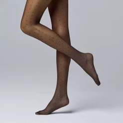 Women's Simply Vera Vera Wang Pin Dot Sheer 30D Tights -Simply Vera Vera Wang Shop 5799574 ALT