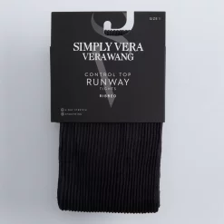 Women's Simply Vera Vera Wang Control Top Ribbed Tights -Simply Vera Vera Wang Shop 5799576 ALT2