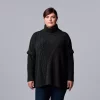 Plus Size Simply Vera Vera Wang Cable Knit Traveling Poncho 2 Plus Size Simply Vera Vera Wang Cable Knit Traveling Poncho -Simply Vera Vera Wang Shop 5800250 Vera Black