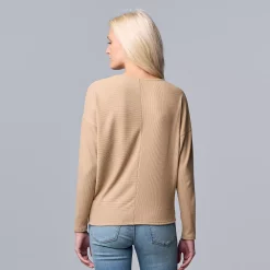 Women's Simply Vera Vera Wang Cozy Ribbed Top -Simply Vera Vera Wang Shop 5804140 ALT