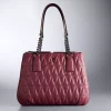 Simply Vera Vera Wang Bedford Satchel Bag -Simply Vera Vera Wang Shop 5832998 Quilted Tawny Port