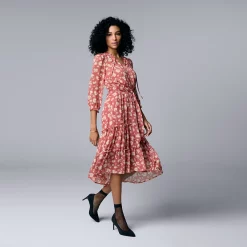 Women's Simply Vera Vera Wang High-Low Tiered Midi Dress