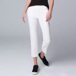 Women's Simply Vera Vera Wang Pull-On Ankle Pants 12 Women's Simply Vera Vera Wang Pull-On Ankle Pants -Simply Vera Vera Wang Shop 5840315 Modern White