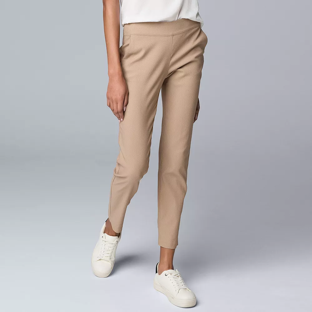 Women's Simply Vera Vera Wang Pull-On Ankle Pants 4 Women's Simply Vera Vera Wang Pull-On Ankle Pants - Image 2