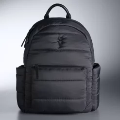 Simply Vera Vera Wang Geo Quilted Backpack -Simply Vera Vera Wang Shop 5841570 Quilted Black Nylon