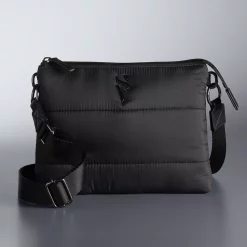 Simply Vera Vera Wang Geo Quilted Crossbody Bag -Simply Vera Vera Wang Shop 5841571 Quilted Black Nylon