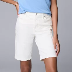 Women's Simply Vera Vera Wang High-Waist Jean Shorts -Simply Vera Vera Wang Shop 5852952 White Knight