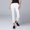 Petite Simply Vera Vera Wang Pull-On Ankle Pants -Simply Vera Vera Wang Shop 5879736 Modern White